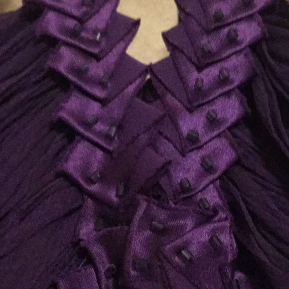 - BCBGmaxazria two tone chiffon pleated grap… - Picture 5 of 13